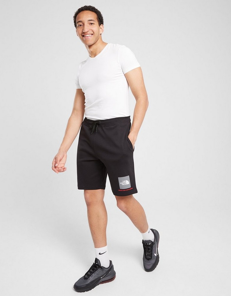 Чоловічі шорти THE NORTH FACE ШОРТИ FINE BOX SHT BK/RED NF0A7ZL6KX91 Чорний