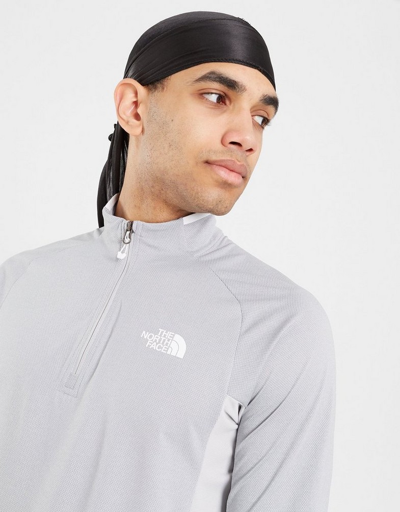 Koszulka, t-shirt męski THE NORTH FACE T-SHIRT NEW PERF LS 1/4 ZP TNFLTGYH NF0A83GJLXP1 Szary
