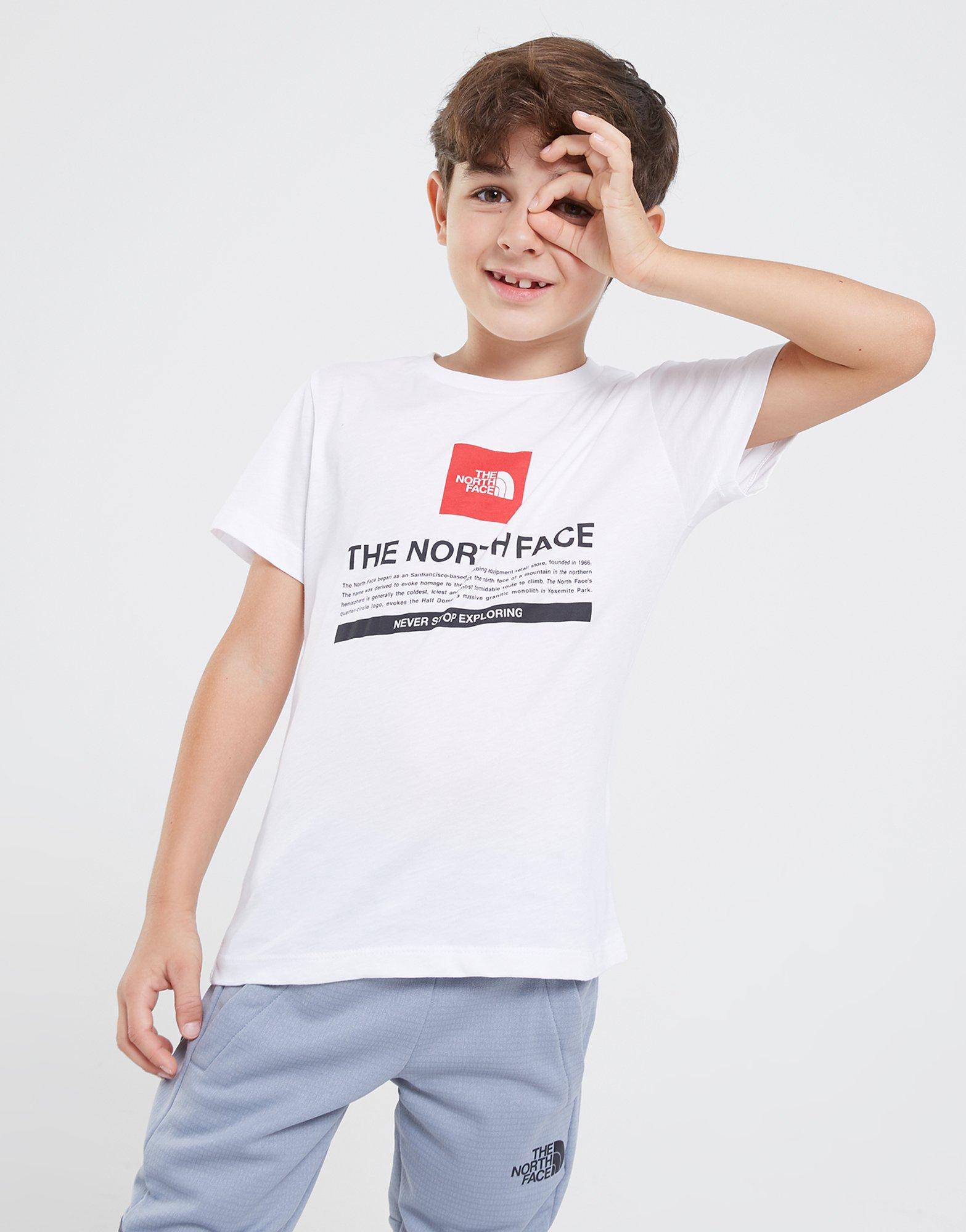 Vaikiški marškinėliai THE NORTH FACE MARŠKINĖLIAI   BOX NOTE SS TEE TNF WHITE NF0A84YXFN41 Balta