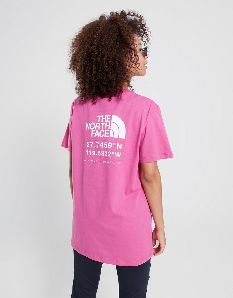 Koszulka, t-shirt damski THE NORTH FACE T-SHIRT COORDINATE BACK GRAPH ROSE NF0A858IV0U1 Różowy