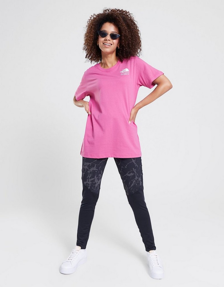 Koszulka, t-shirt damski THE NORTH FACE T-SHIRT COORDINATE BACK GRAPH ROSE NF0A858IV0U1 Różowy