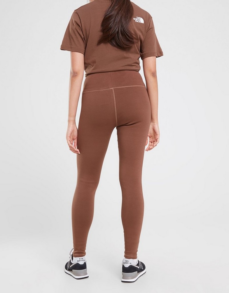 Legginsy damskie THE NORTH FACE LEGGINGS WORLD GRAPHIC LEGGIN BROWN