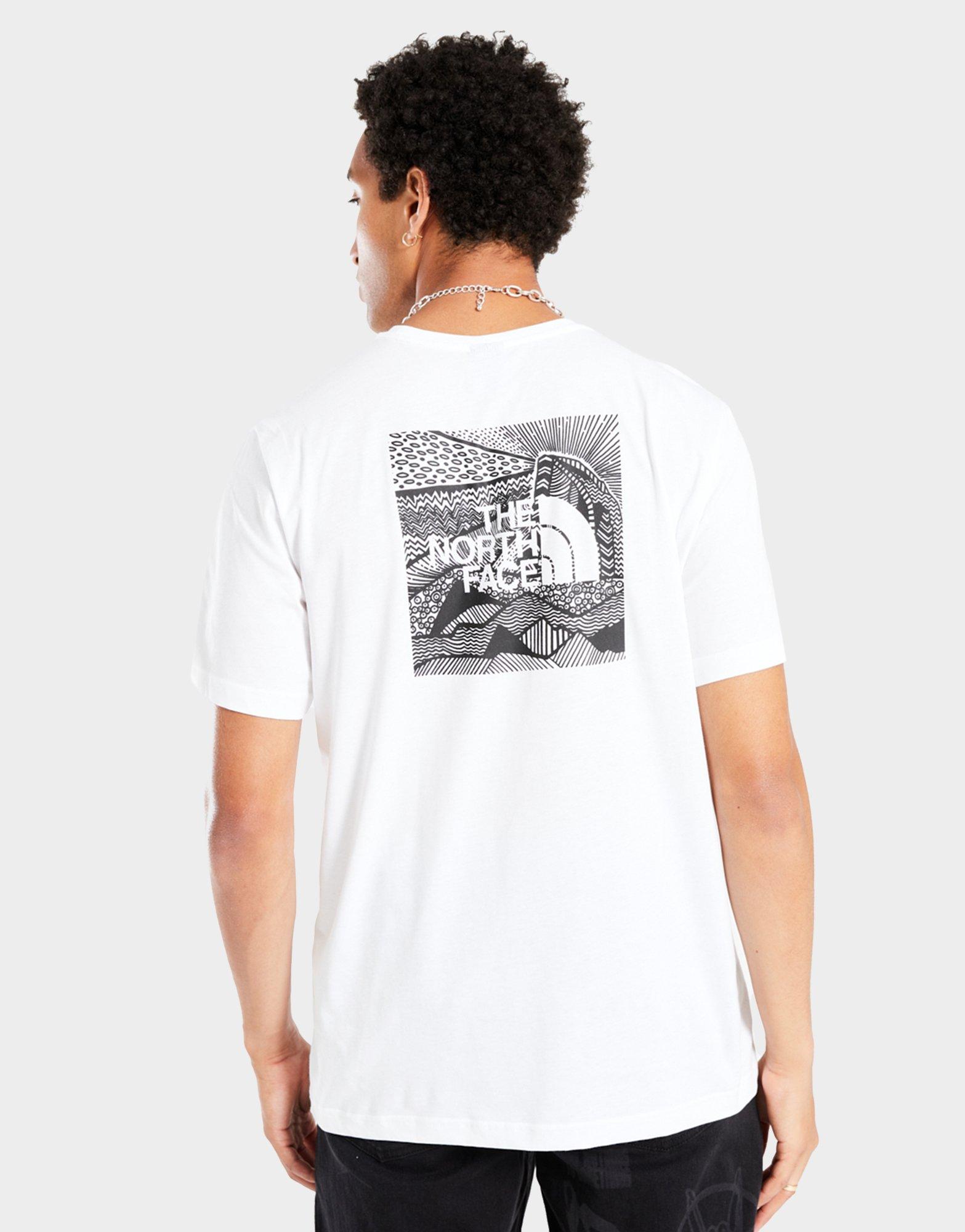 Koszulka, t-shirt męski THE NORTH FACE T-SHIRT M SS BOX NSE CEL TEE NF0A87NVFN41 Biały