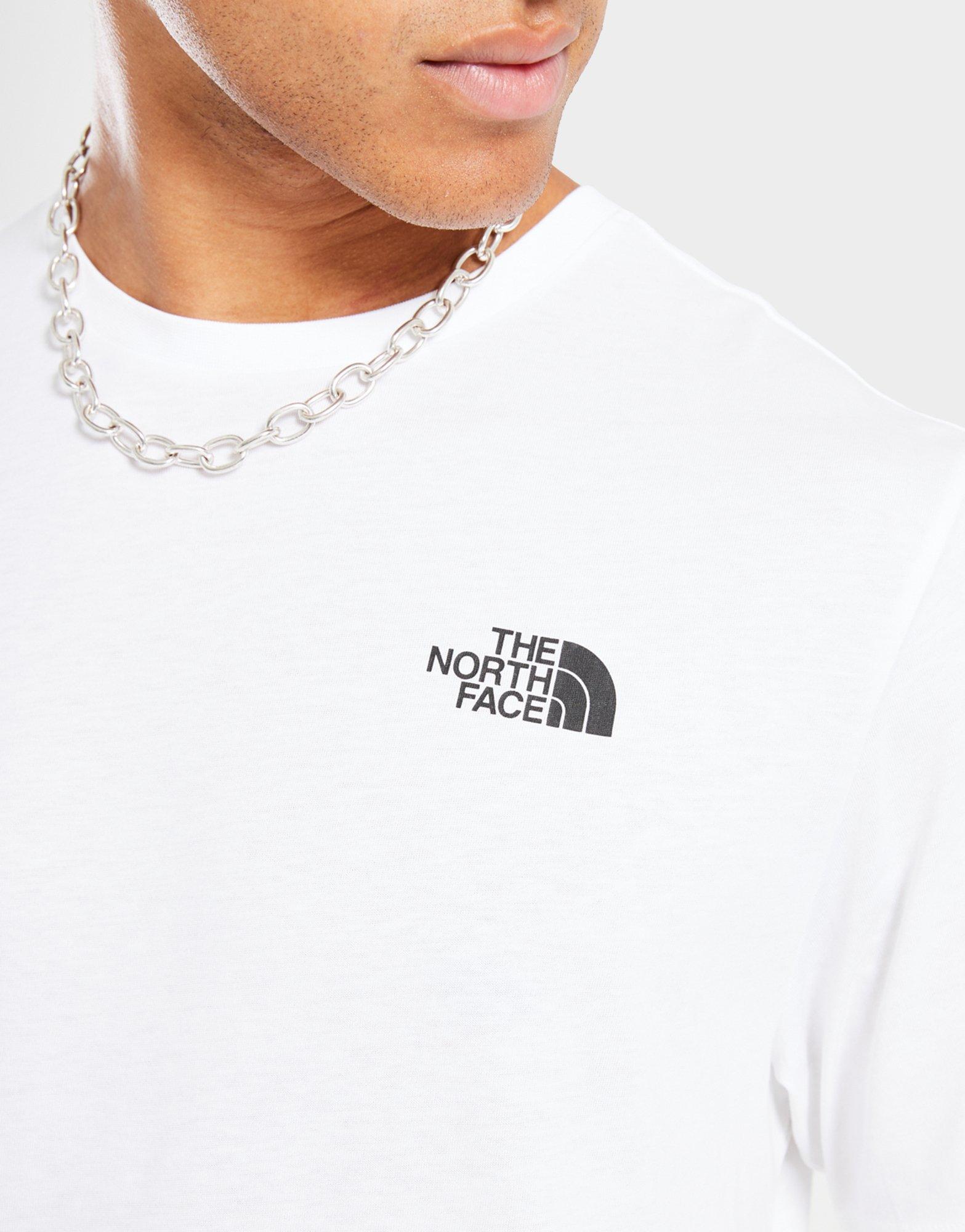 Koszulka, t-shirt męski THE NORTH FACE T-SHIRT M SS BOX NSE CEL TEE NF0A87NVFN41 Biały
