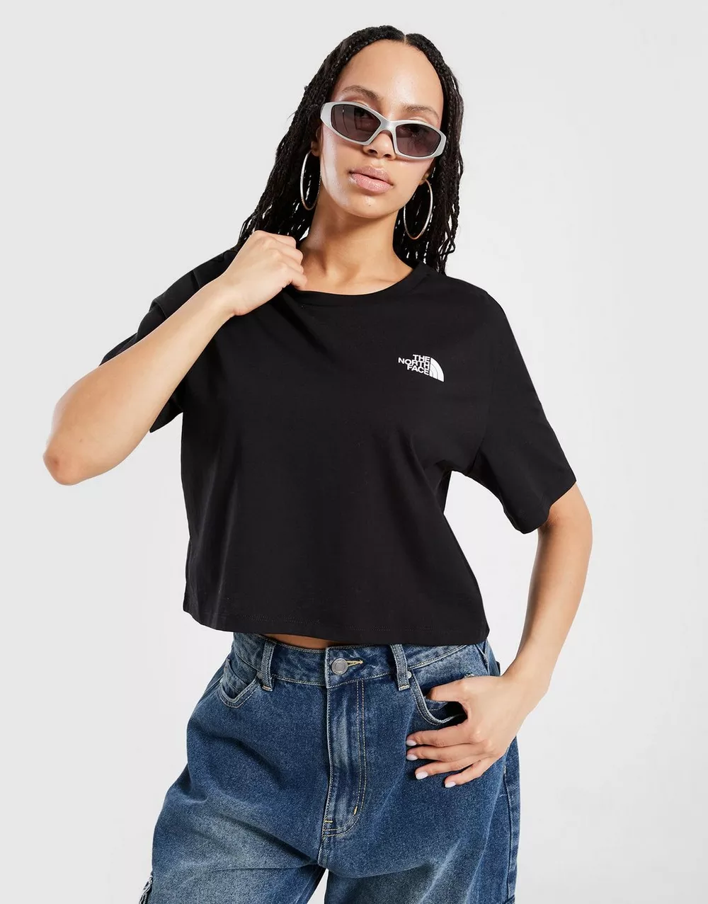 THE NORTH FACE ФУТБОЛКА SIMPLE DOME CROP T BLK/WH, фото 1 з 4