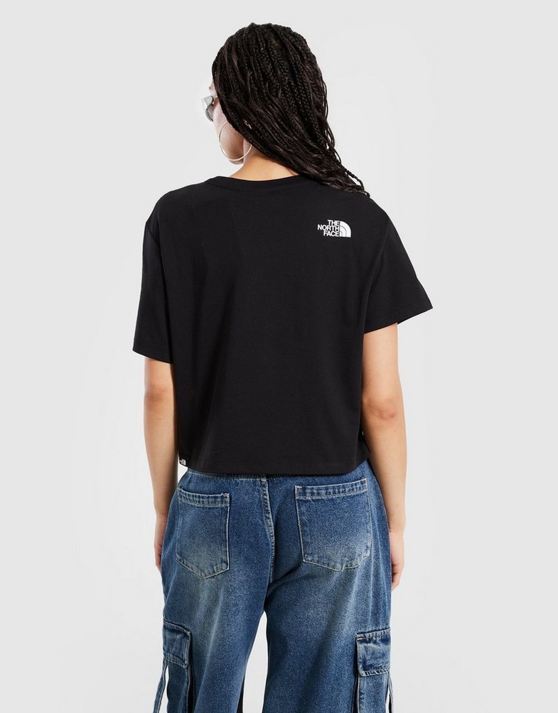 Dámske tričko THE NORTH FACE TRIČKO SIMPLE DOME CROP T BLK/WH NF0A87U4JK31 Čierna