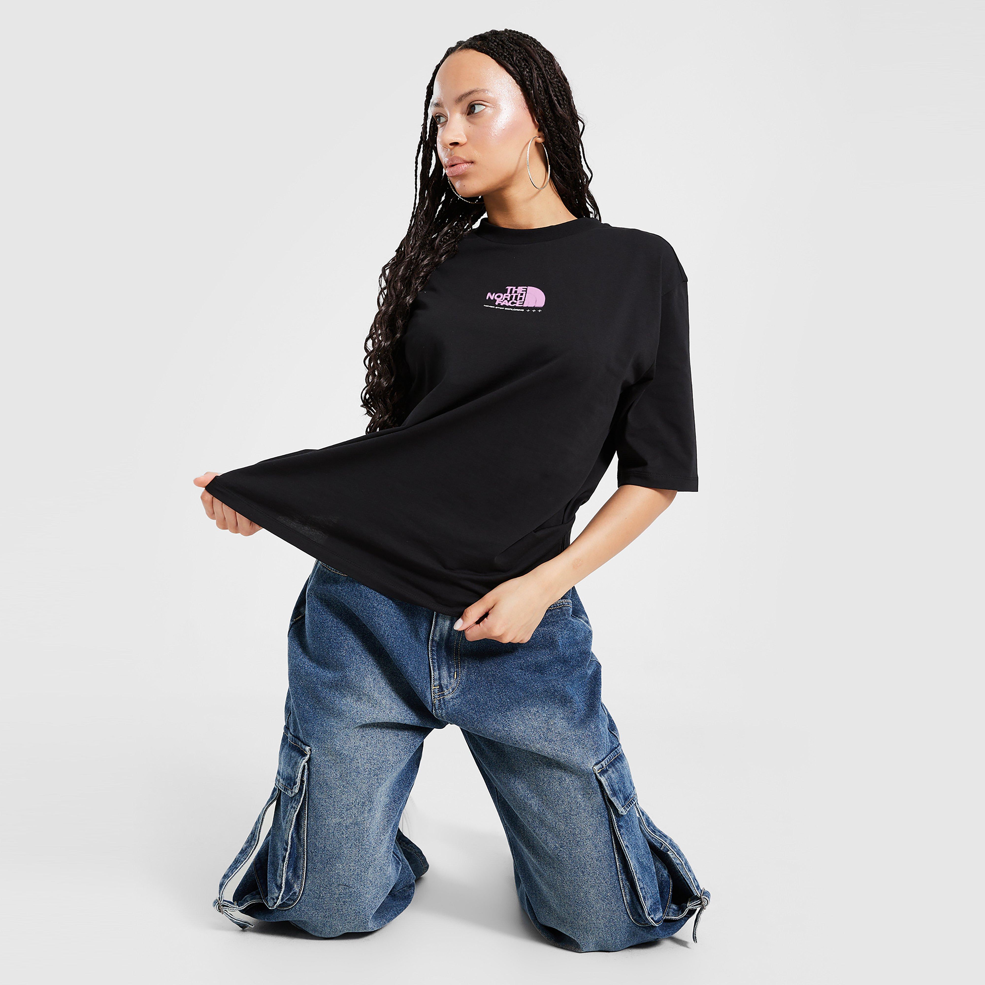 Női póló THE NORTH FACE PÓLÓ GLOBE GRPH BF T BLK/PNK
