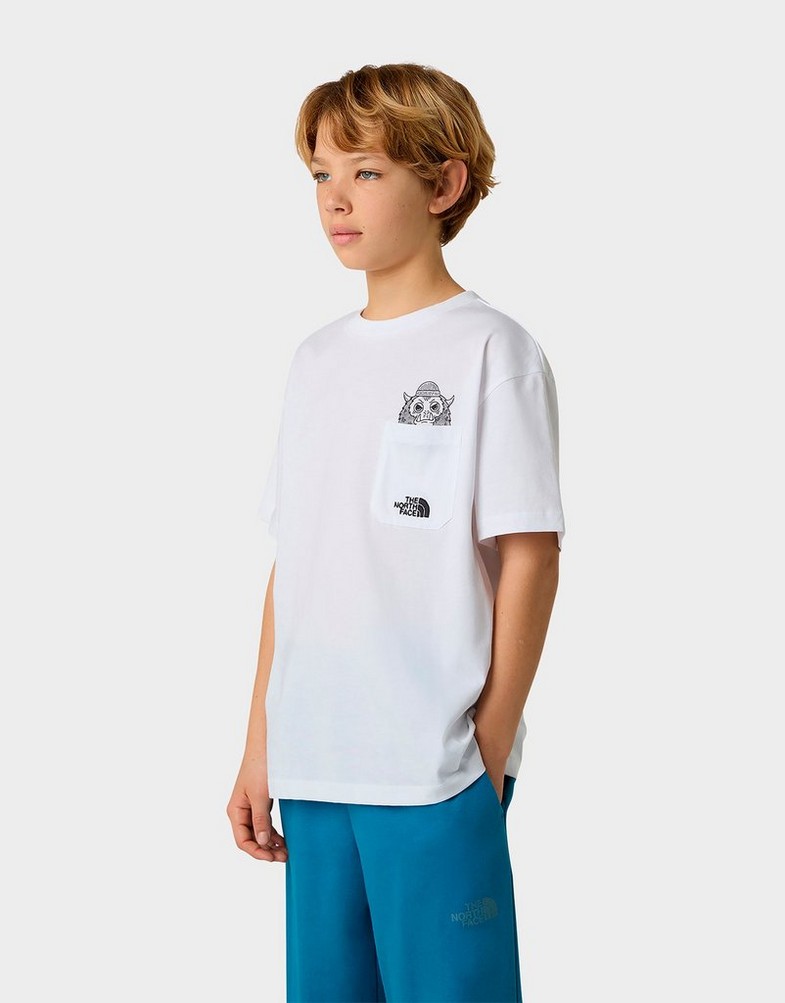 Дитячі футболки THE NORTH FACE ФУТБОЛКА B S/S TNF OVERSIZED POCKET NF0A8EAKFN41 Білий