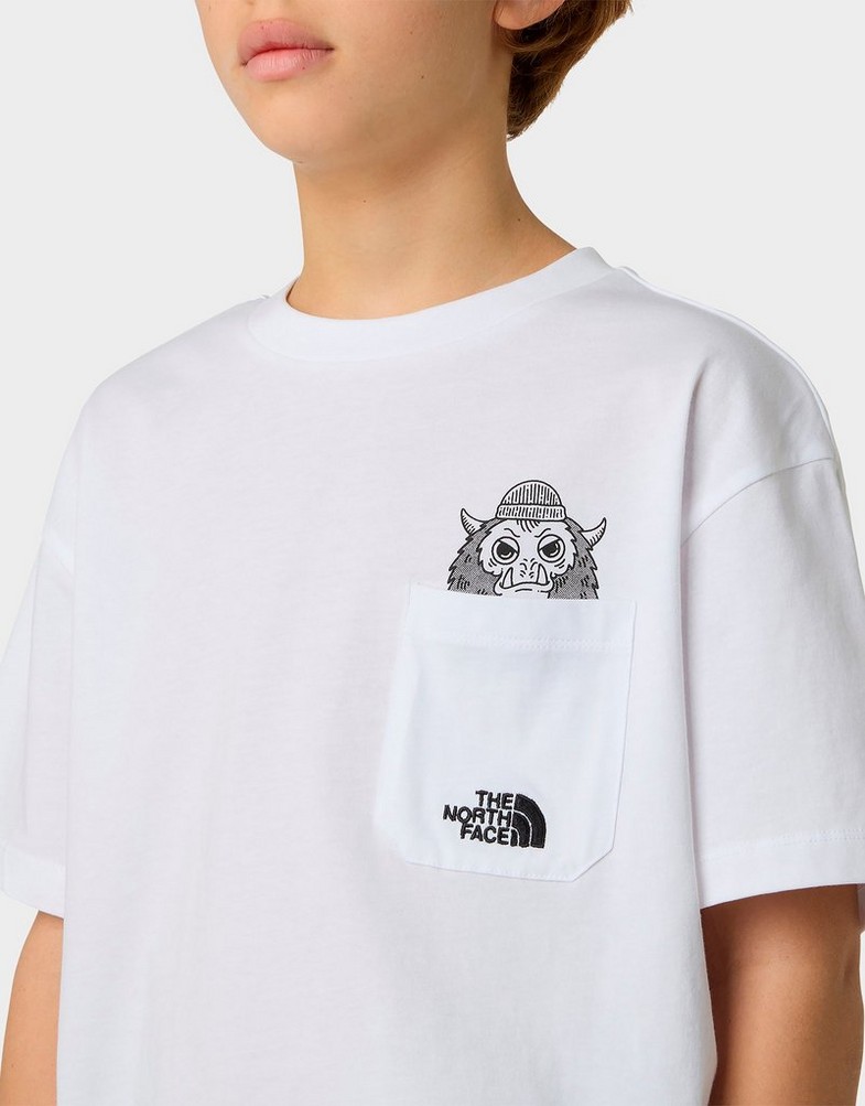 Дитячі футболки THE NORTH FACE ФУТБОЛКА B S/S TNF OVERSIZED POCKET NF0A8EAKFN41 Білий
