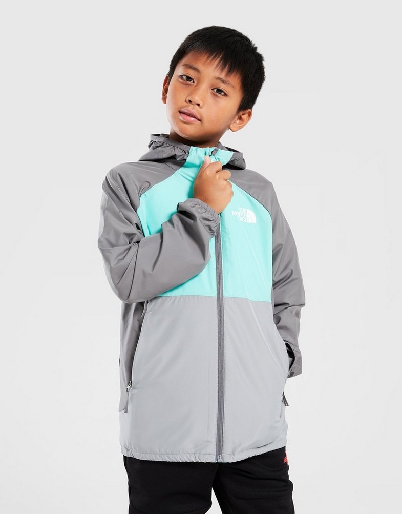 THE NORTH FACE KURTKA $WINDRUNNER GREY/TEAL NF0A8F701OL1 Szary