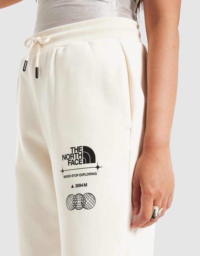 Ženske hlače THE NORTH FACE HLAČE LOCATION GRAPHIC PANT NF0A8F7NQLI1 bež