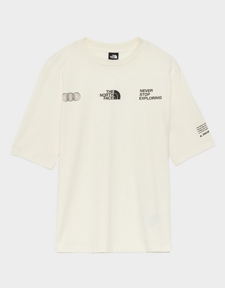 Dámske tričko THE NORTH FACE TRIČKO LOCATION OVERSIZE TEE NF0A8F7VQLI1 Béžová