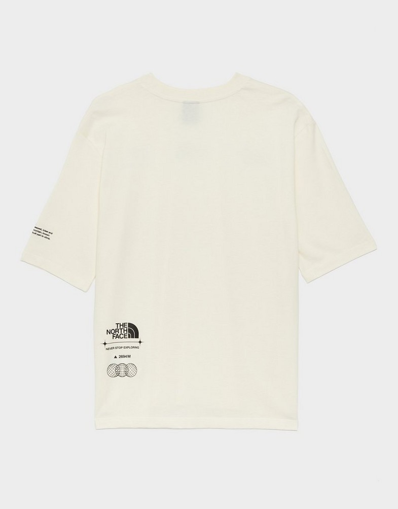 Dámske tričko THE NORTH FACE TRIČKO LOCATION OVERSIZE TEE NF0A8F7VQLI1 Béžová