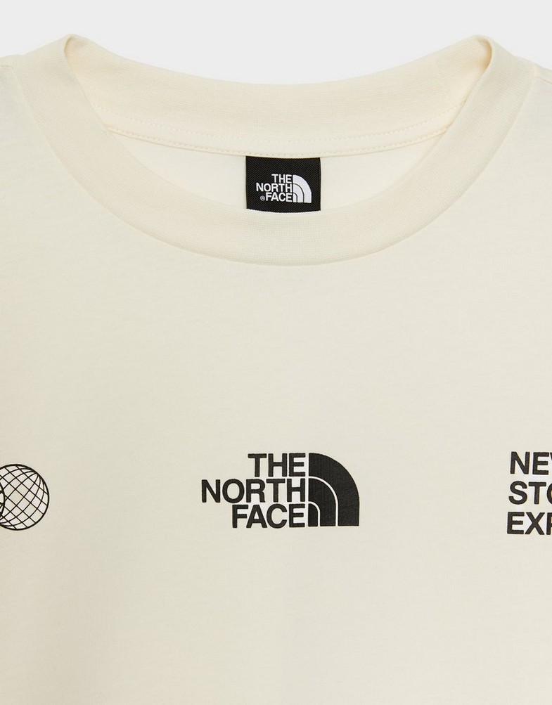 Dámske tričko THE NORTH FACE TRIČKO LOCATION OVERSIZE TEE NF0A8F7VQLI1 Béžová