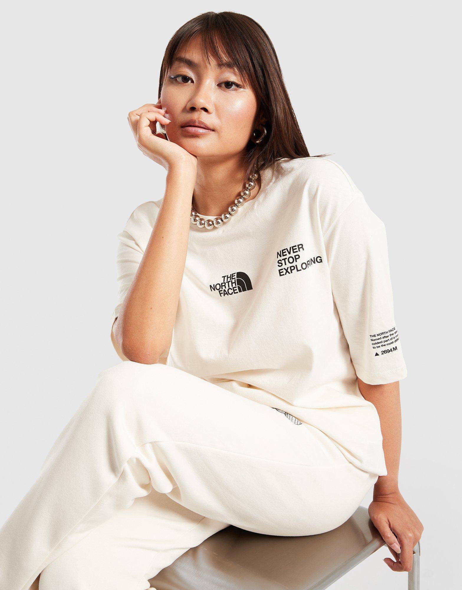 Жіночі футболки THE NORTH FACE ФУТБОЛКА LOCATION OVERSIZE TEE NF0A8F7VQLI1 Бежевий