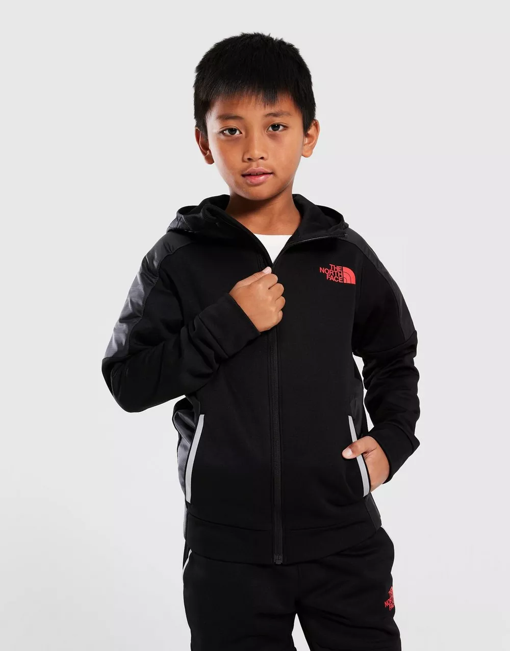 THE NORTH FACE КОФТА З КАПЮШОНОМ   $MITT FZ BLACK/RED, фото 1 з 4