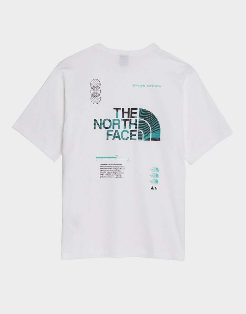 Koszulka, t-shirt męski THE NORTH FACE T-SHIRT BAL COMP OS T WHT NF0A8GCVFN41 Biały