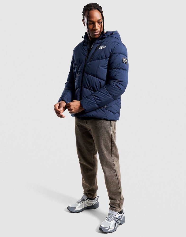 REEBOK JACHETĂ DE IARNĂ STRETCH PUFFER JACKET Bărbați Albastru