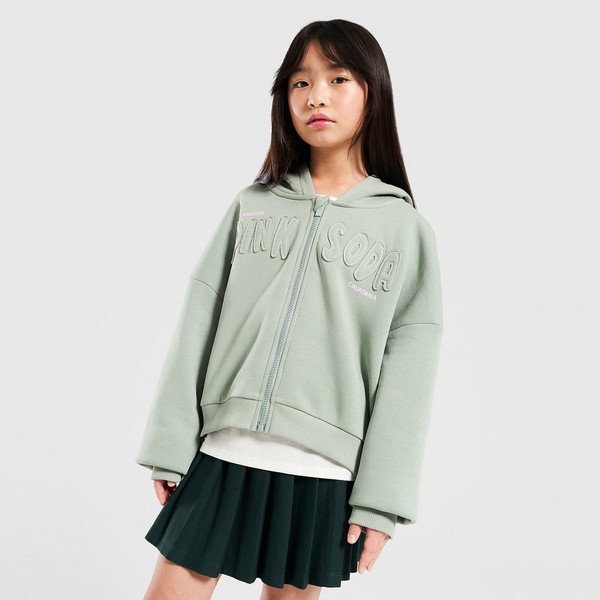 PINK&amp;SODA  BLUZA ROZPINANA Z KAPTUREM SAGE CROP