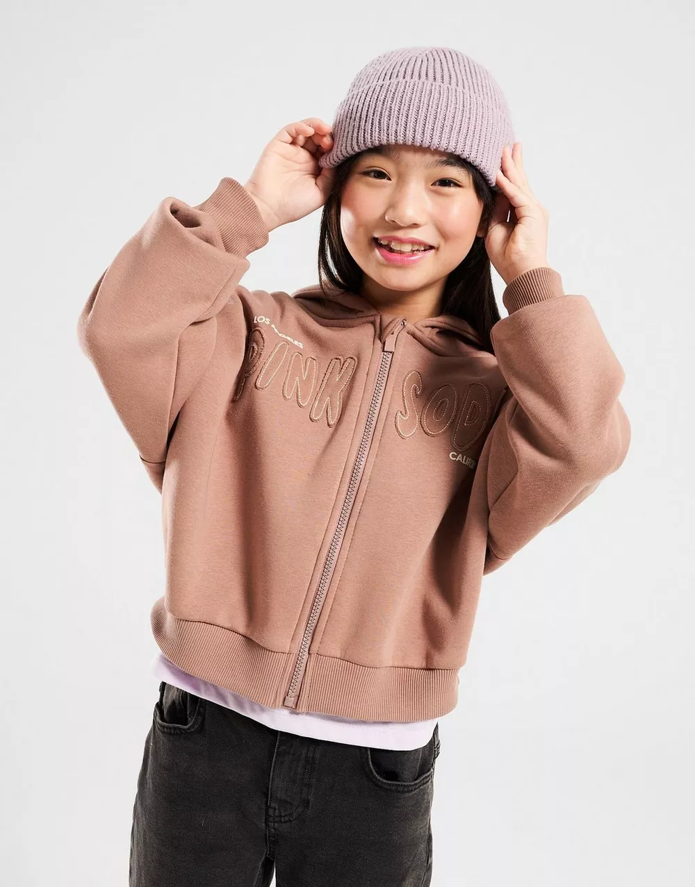 Pink Soda PINK&SODA  КОФТА НА БЛИСКАВЦІ   З КАПЮШОНОМ SAGE CROP, фото 1 з 4