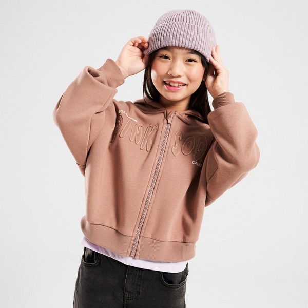 PINK&amp;SODA  BLUZA ROZPINANA Z KAPTUREM SAGE CROP