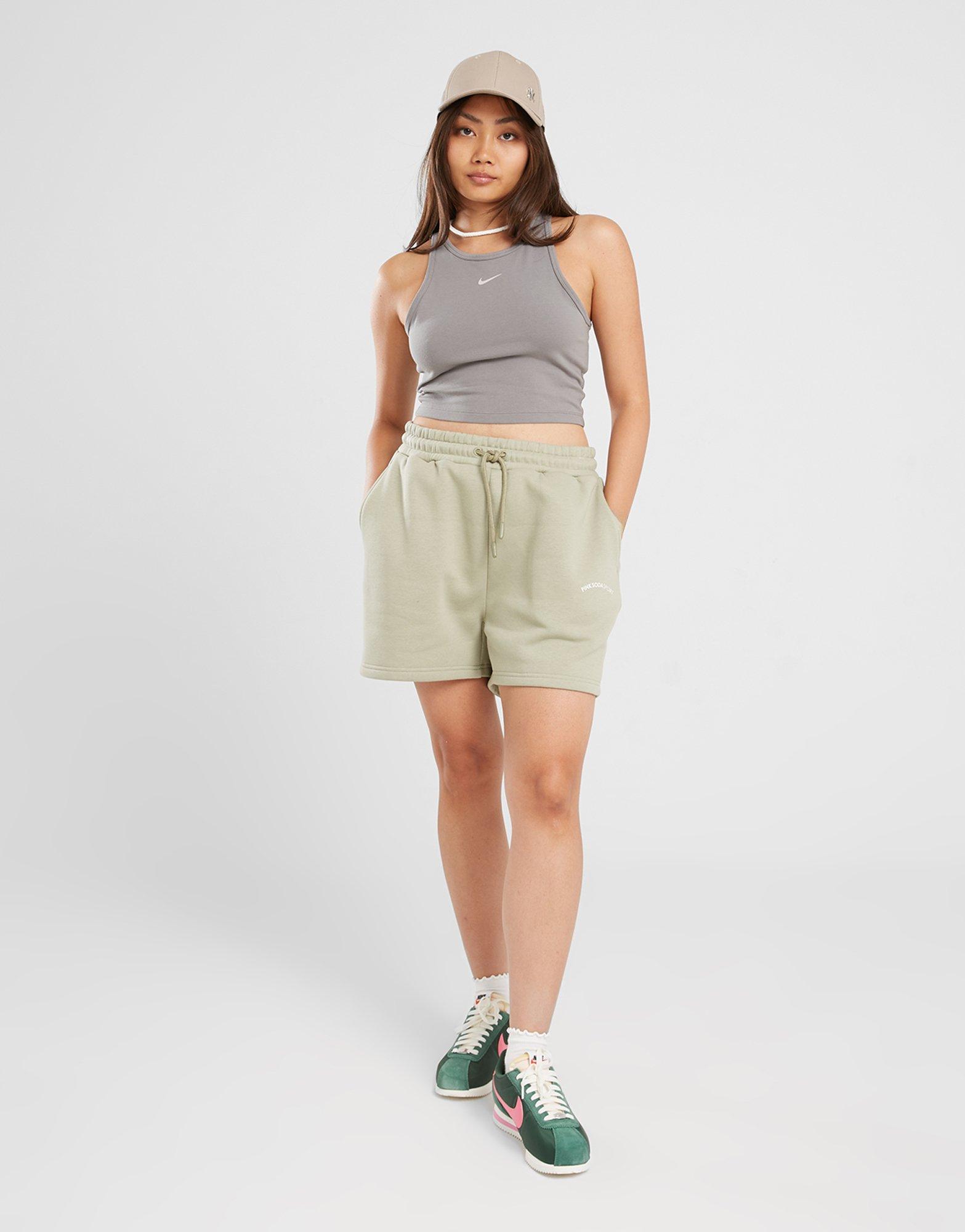 Pantaloni scurți pentru femei PINK SODA PANTALONI SCURȚI BATON FLC SH GREEN PSSTW11834271 Verde