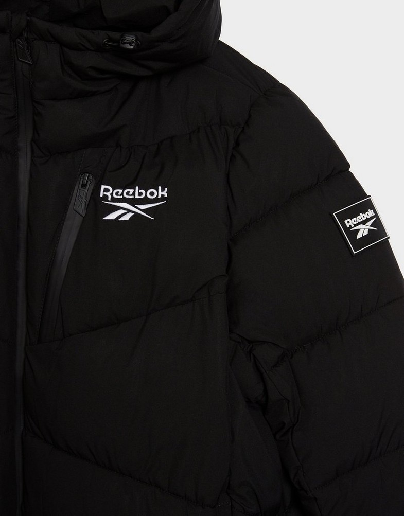 Kurtka męska REEBOK KURTKA ZIMOWA STRETCH PUFFER JACKET RBO15670011 Czarny