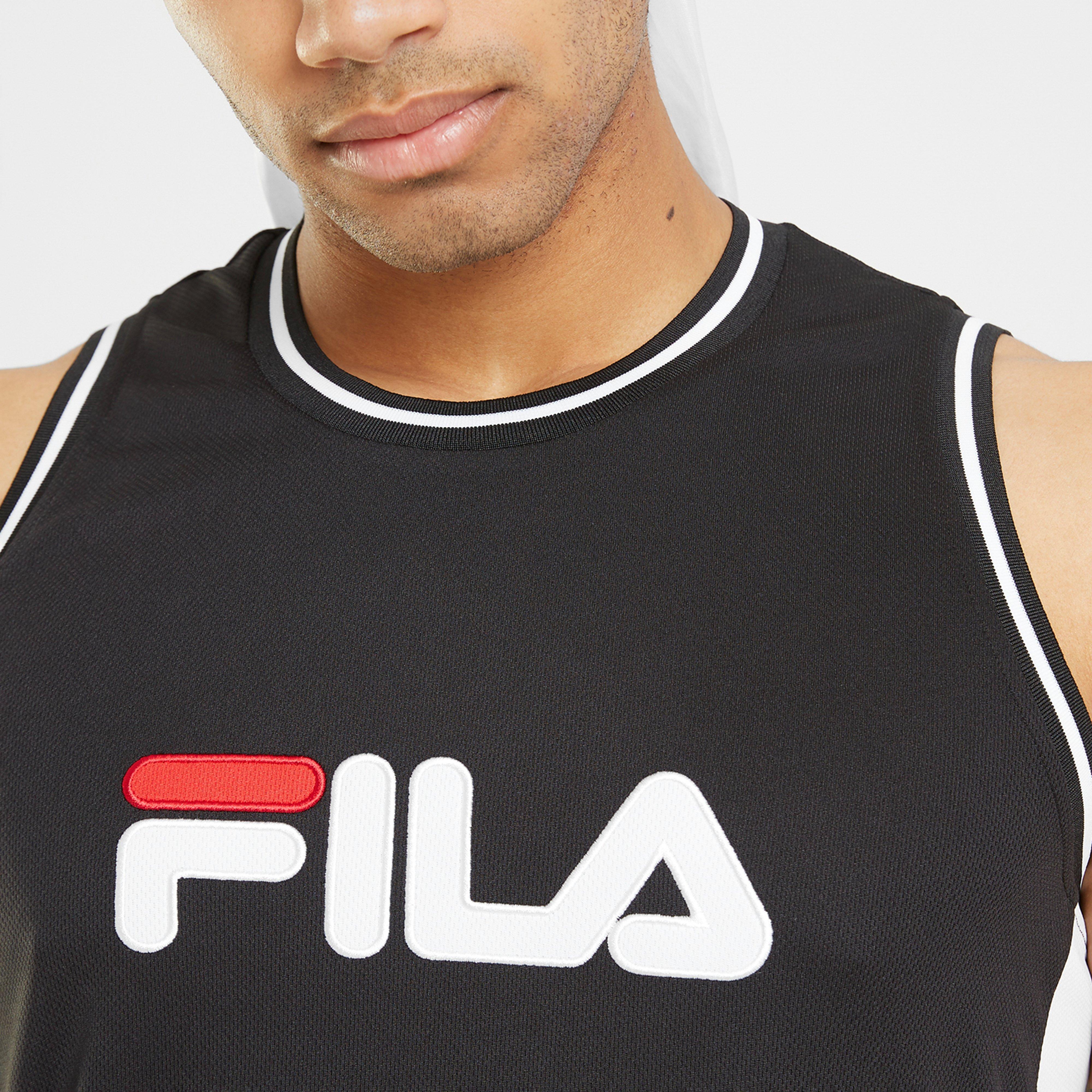 Vyriški marškinėliai be rankovių FILA MARŠKINĖLIAI REGGIE BBBAL VST BLK