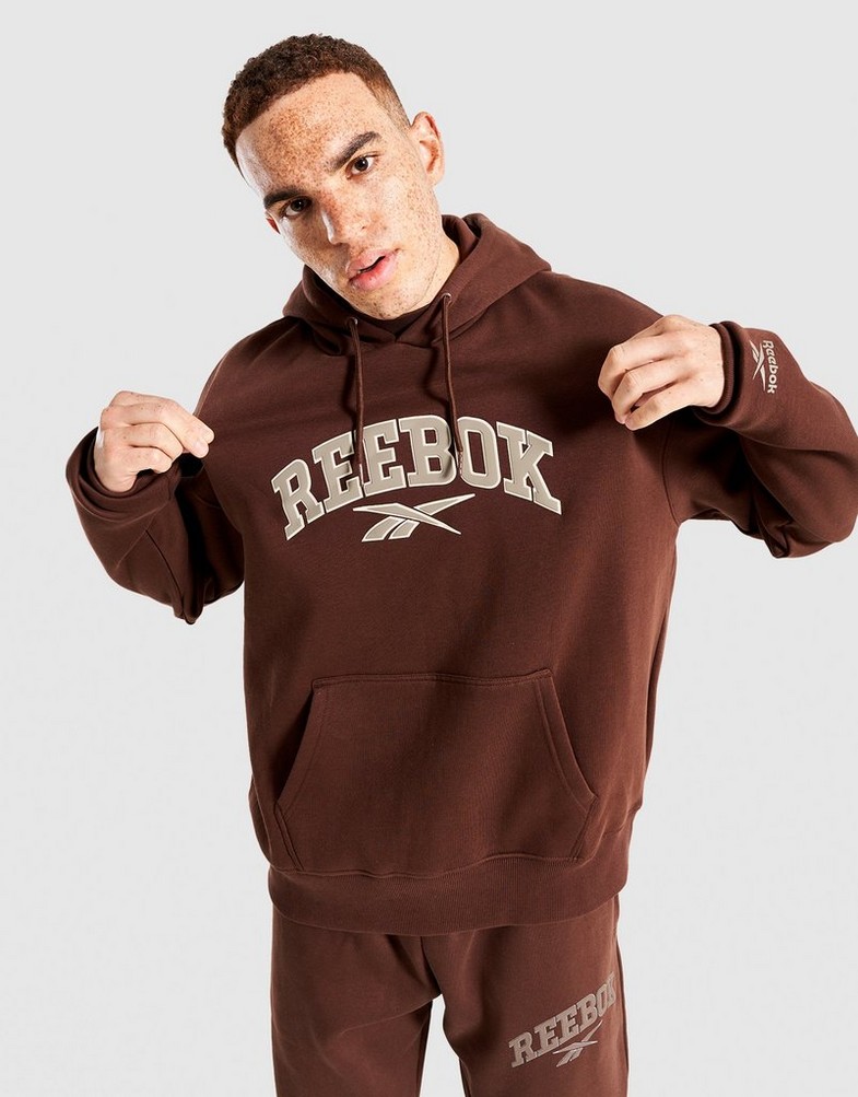 Férfi pulóverek REEBOK PULÓVER KAPUCNIS BRYNE RK25096MGM100051 Barna
