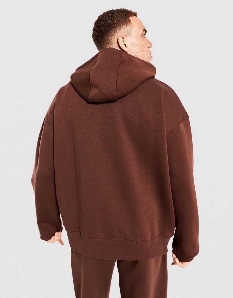 Férfi pulóverek REEBOK PULÓVER KAPUCNIS BRYNE RK25096MGM100051 Barna