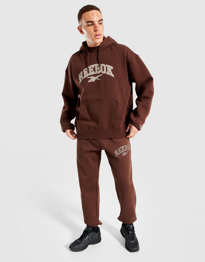 Férfi pulóverek REEBOK PULÓVER KAPUCNIS BRYNE RK25096MGM100051 Barna