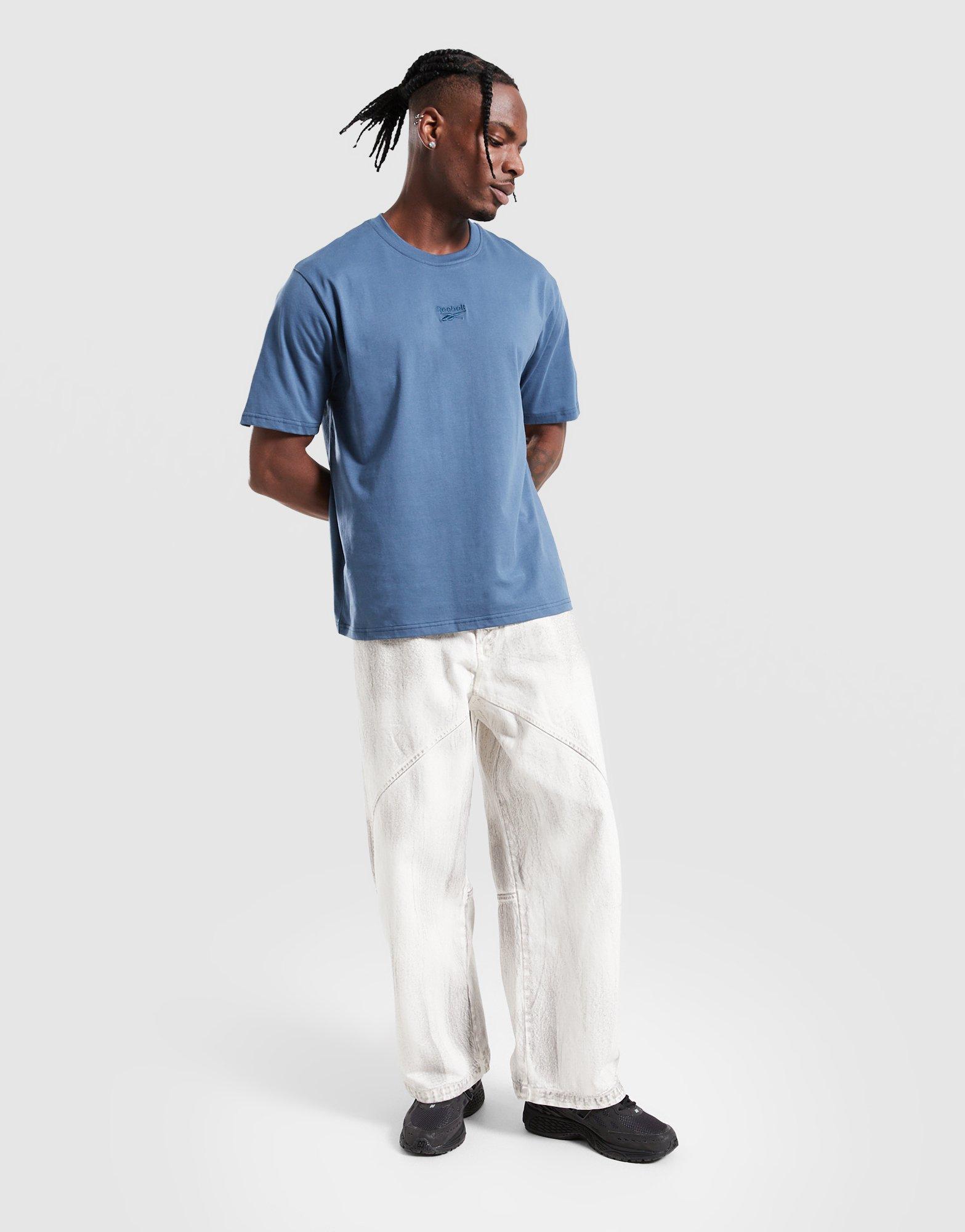 Koszulka, t-shirt męski REEBOK T-SHIRT ROBINSON RK25097MGM100049 Niebieski