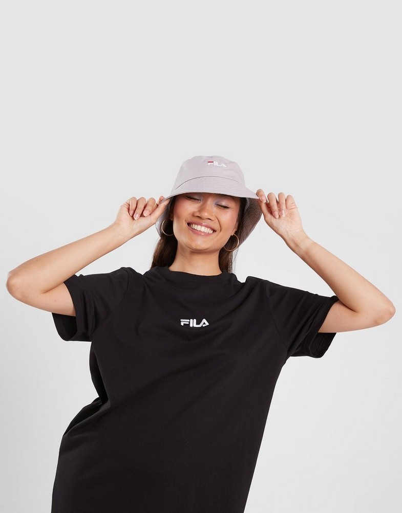 Női egyberuhák FILA NŐI RUHA SHANON TEE DRS BLK SHANONSS23JDMBLK Fekete