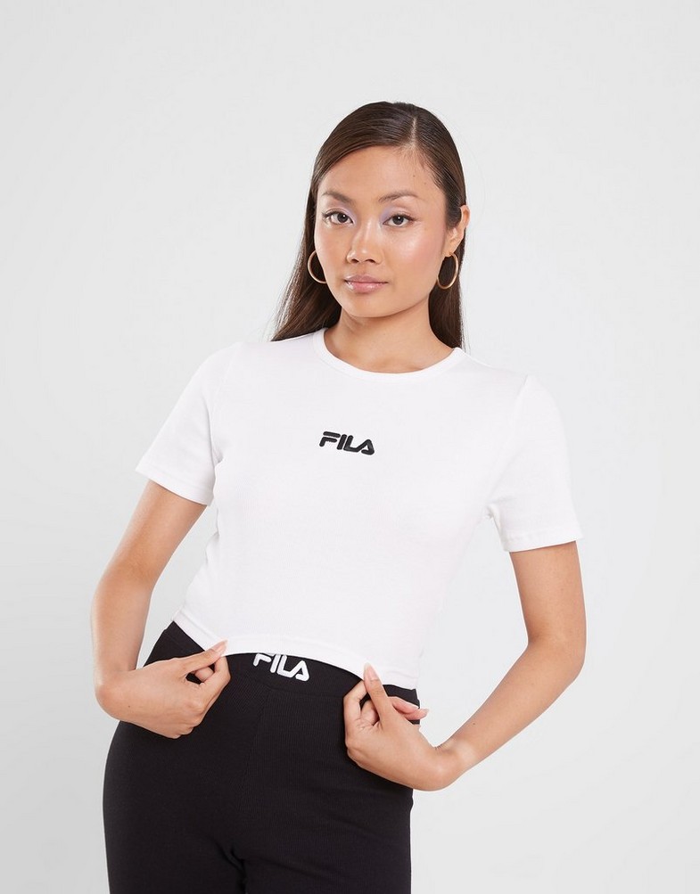 Дамска тениска FILA ТЕНИСКА SHARON CRP TEE WHT SHARONSS23JDMWHT Бял