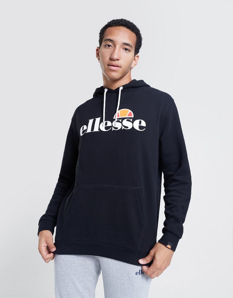 Bluză pentru bărbați ELLESSE BLUZĂ CU GLUGĂ SL GOTTERO BLK SHC07407011 Negru