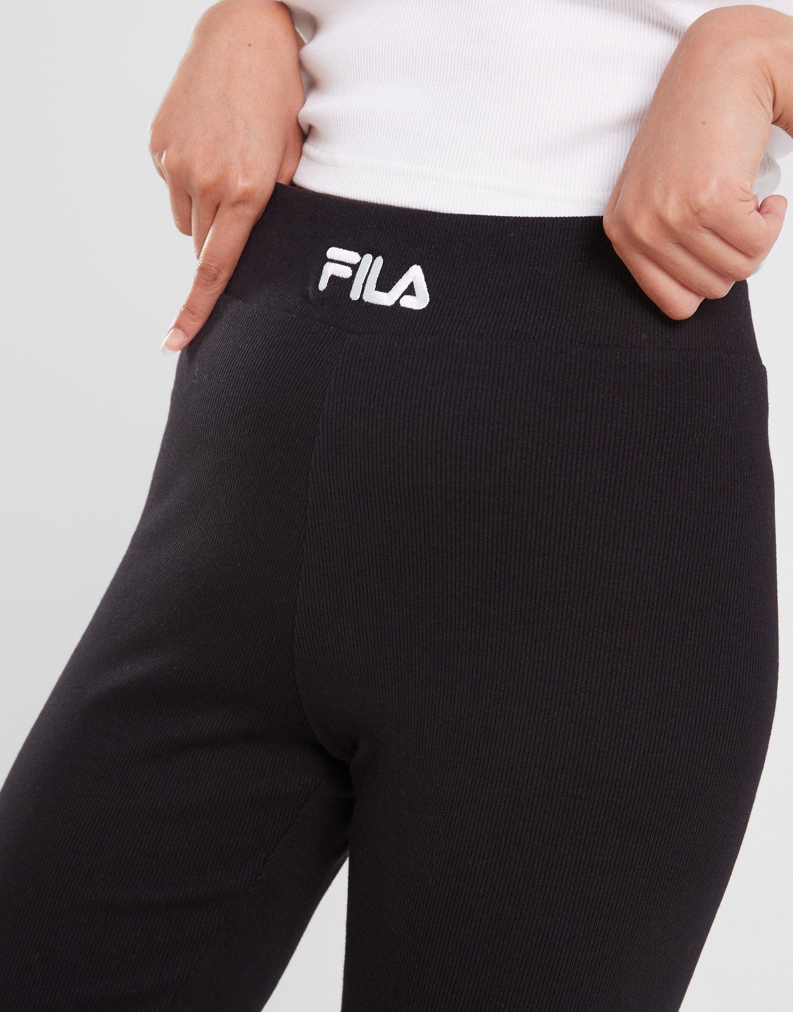 FILA Ribbed Women's Leggings Black SHIASS23JDMBLK