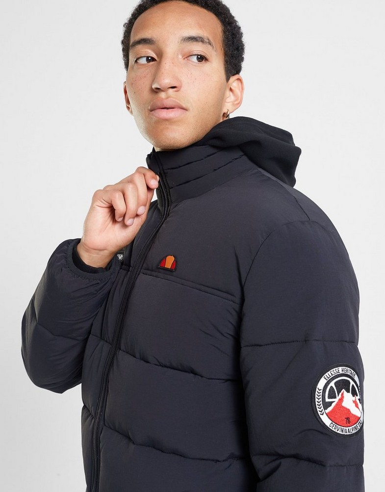 Kurtka męska ELLESSE KURTKA ZIMOWA NEBULA BLK PADDED JACKET SHR12789011 Czarny