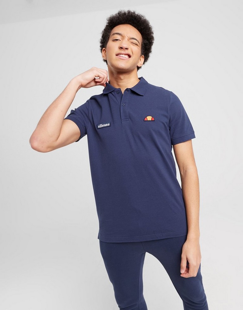 Férfi galléros póló ELLESSE PÓLÓ MONTURA NAVY SHS04475429 Sötétkék