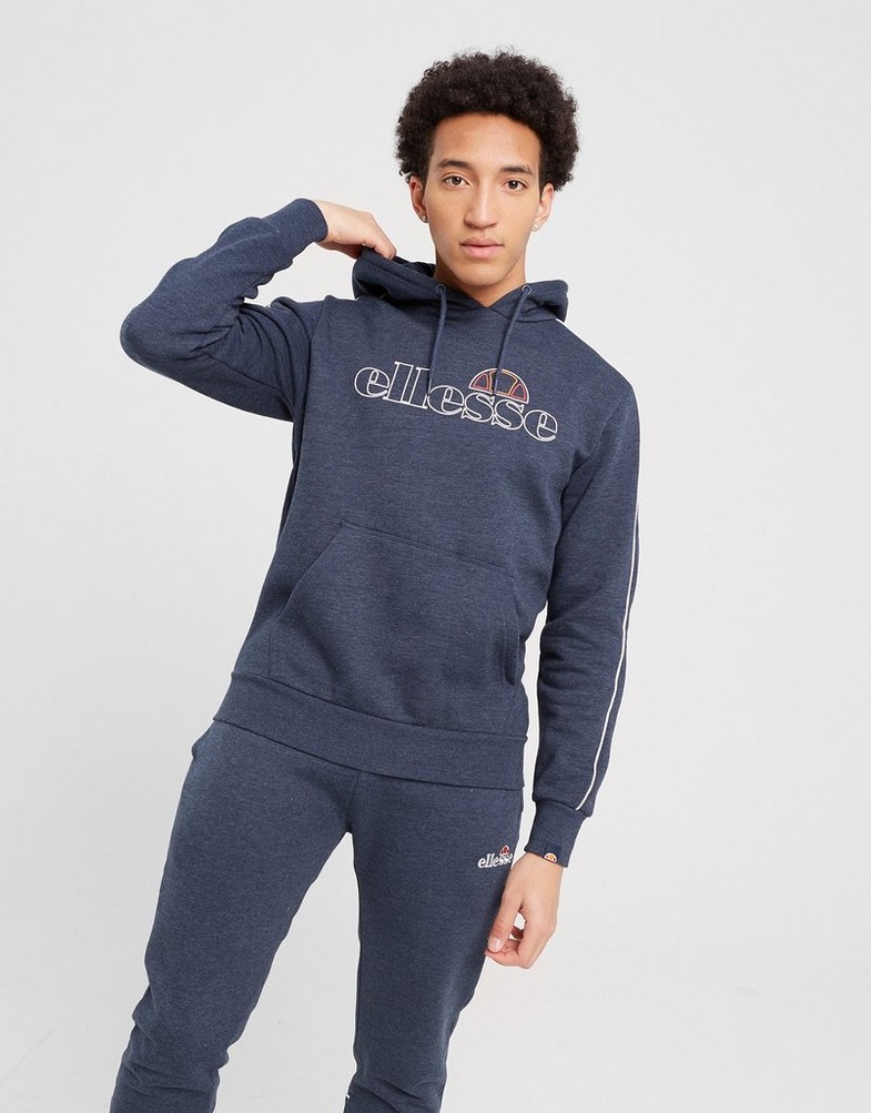 Bluza męska ELLESSE BLUZA Z KAPTUREM CHANDOS HD NVY MRL SJD17565430 Granatowy