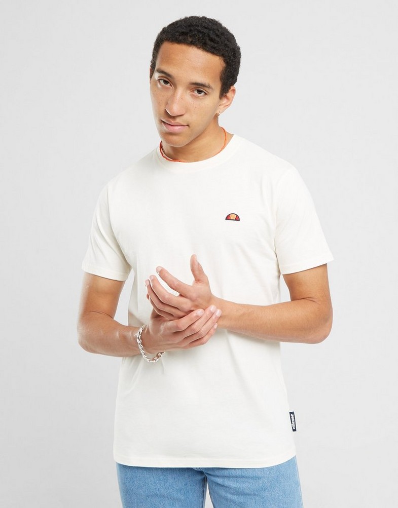 Koszulka, t-shirt męski ELLESSE T-SHIRT AZZINA OFF WHITE SMG19603904 Biały