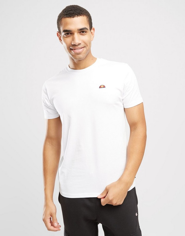 Koszulka, t-shirt męski ELLESSE T-SHIRT AZZINA WHITE SMG19603908 Biały