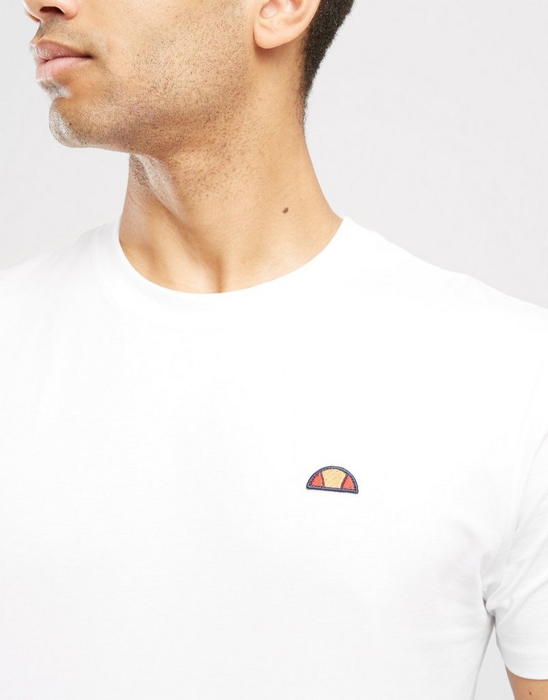 Koszulka, t-shirt męski ELLESSE T-SHIRT AZZINA WHITE SMG19603908 Biały