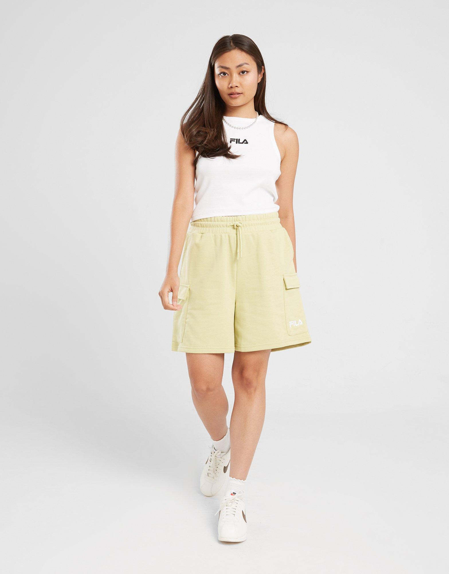 Krótkie spodenki, szorty damskie FILA SZORTY CORINE CRGO SHT GRN SS24JDW010CORINEGRN Zielony