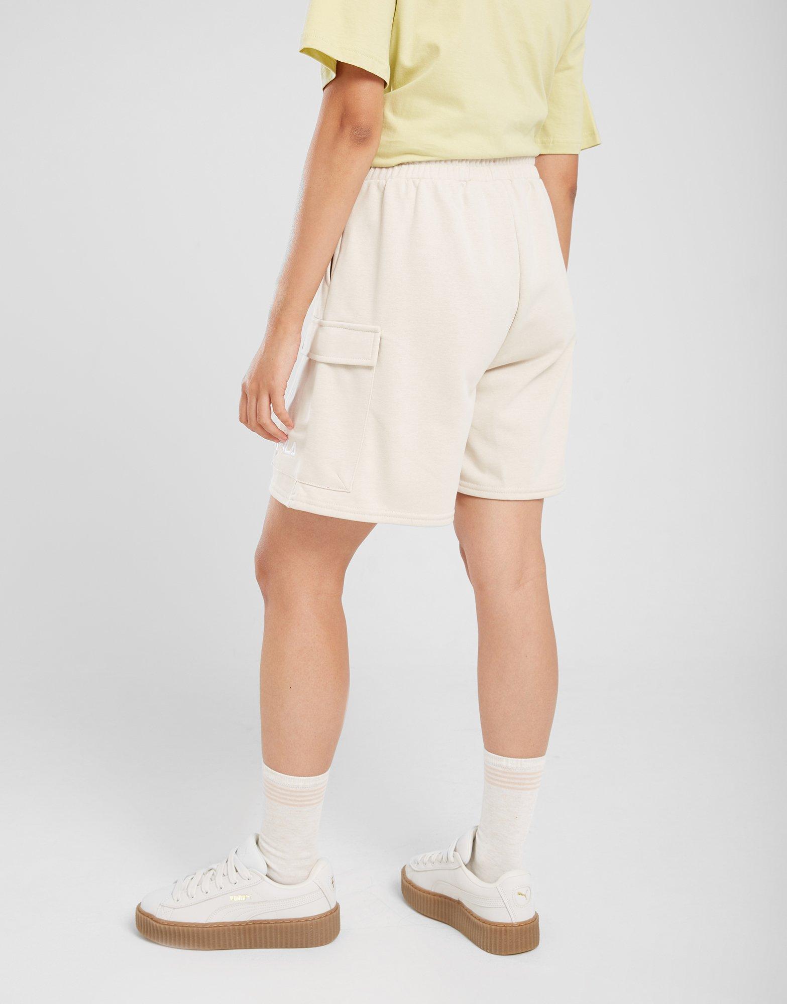 Krótkie spodenki, szorty damskie FILA SZORTY CORINE CRGO SHT STN SS24JDW010CORINESTN Beżowy