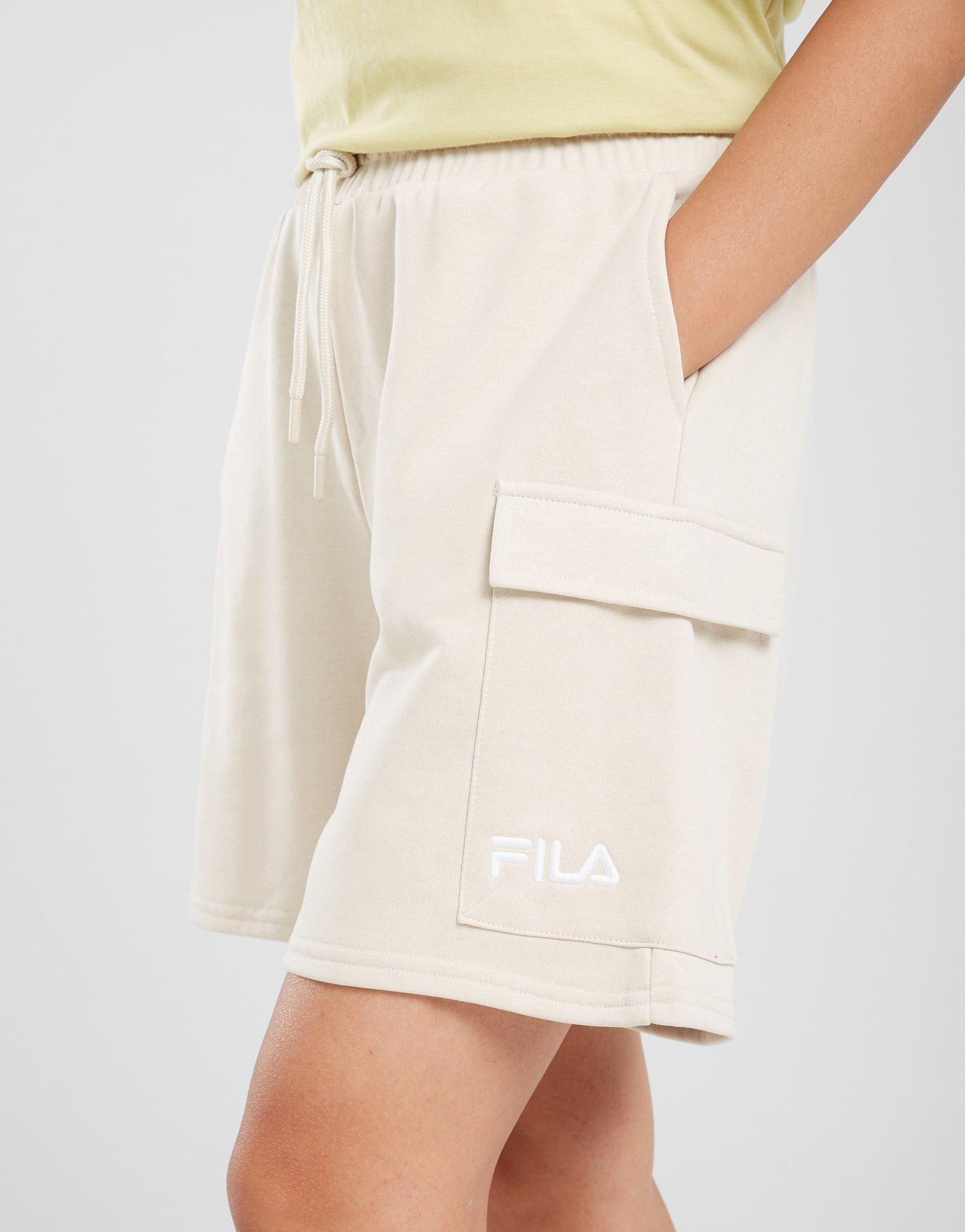 Krótkie spodenki, szorty damskie FILA SZORTY CORINE CRGO SHT STN SS24JDW010CORINESTN Beżowy