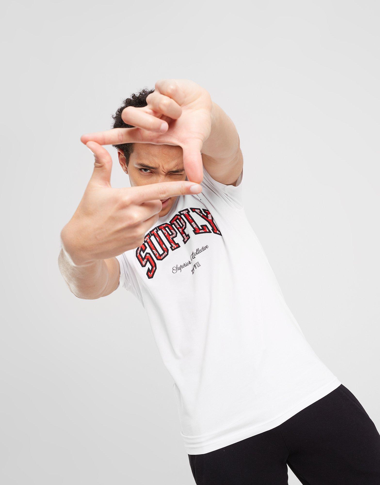 Vyriški marškiniai SUPPLY&DEMAND MARŠKINĖLIAI   TEAM SPLATTER TEE OPTIC WHIT SUPTM16367 Balta