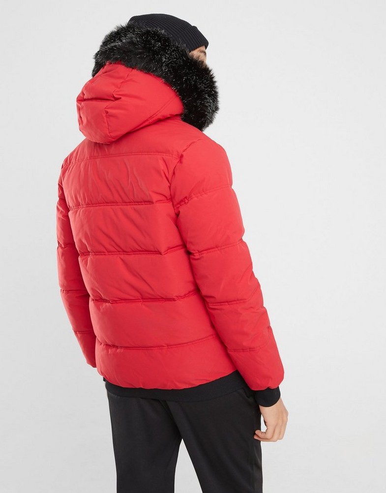 Férfi kabát SUPPLY&DEMAND KABÁT TÉLI TAYMORE SHORT PARKA SUPTM16634 Piros