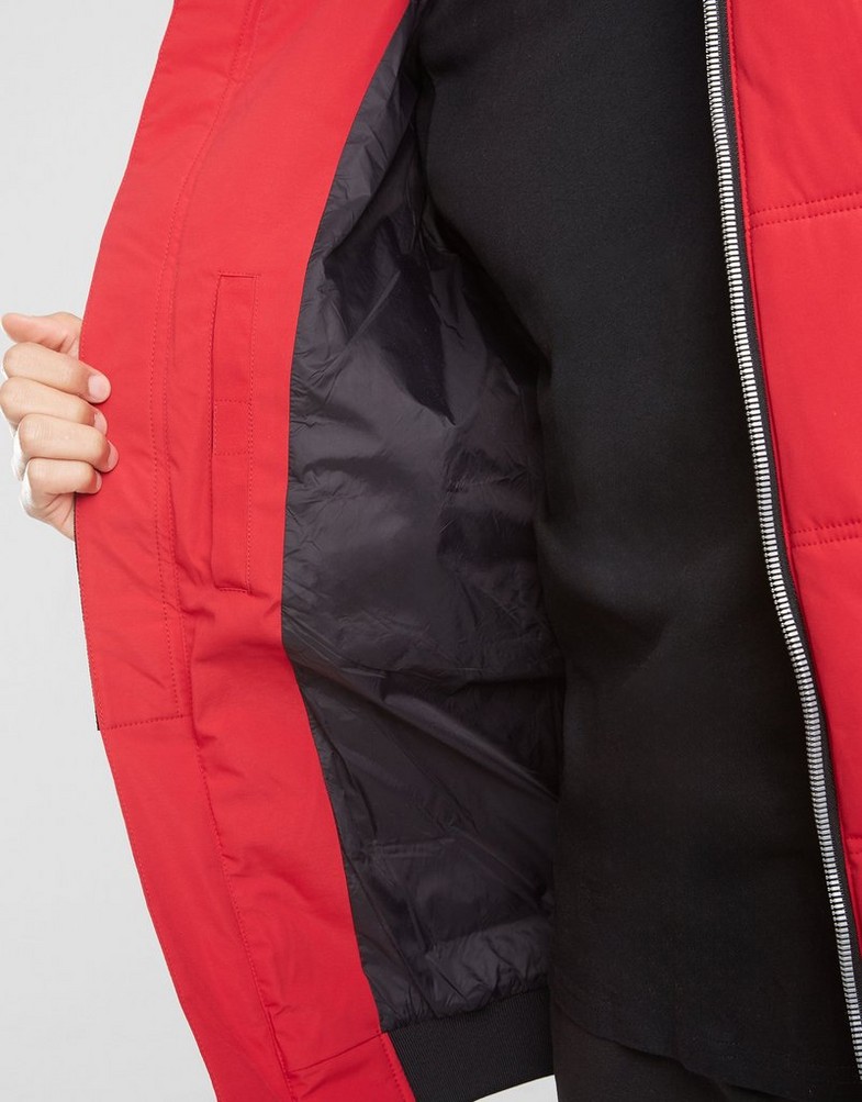 Férfi kabát SUPPLY&DEMAND KABÁT TÉLI TAYMORE SHORT PARKA SUPTM16634 Piros