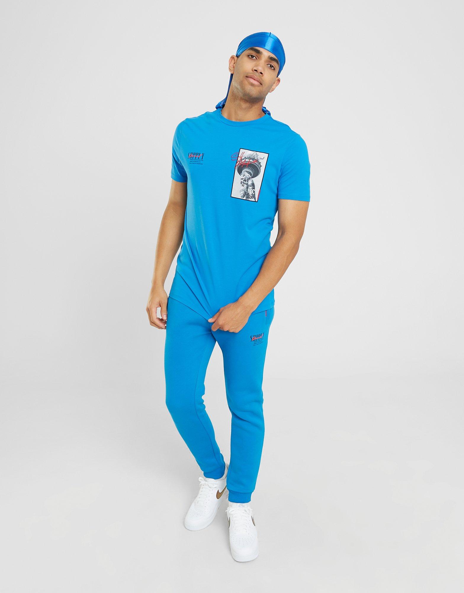 Мъжка тениска SUPPLY&DEMAND ТЕНИСКА RIDIN TEE BLUE SUPTM16639BLU Син