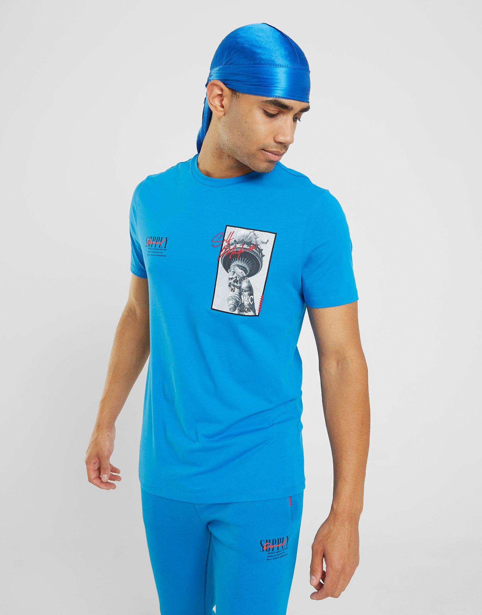 Мъжка тениска SUPPLY&DEMAND ТЕНИСКА RIDIN TEE BLUE SUPTM16639BLU Син